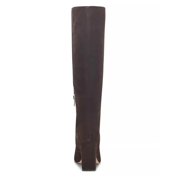 Marc Fisher LTD Yarli Boots 9M Dark Brown Leather Knee‑High Pull‑On NIB msrp$299